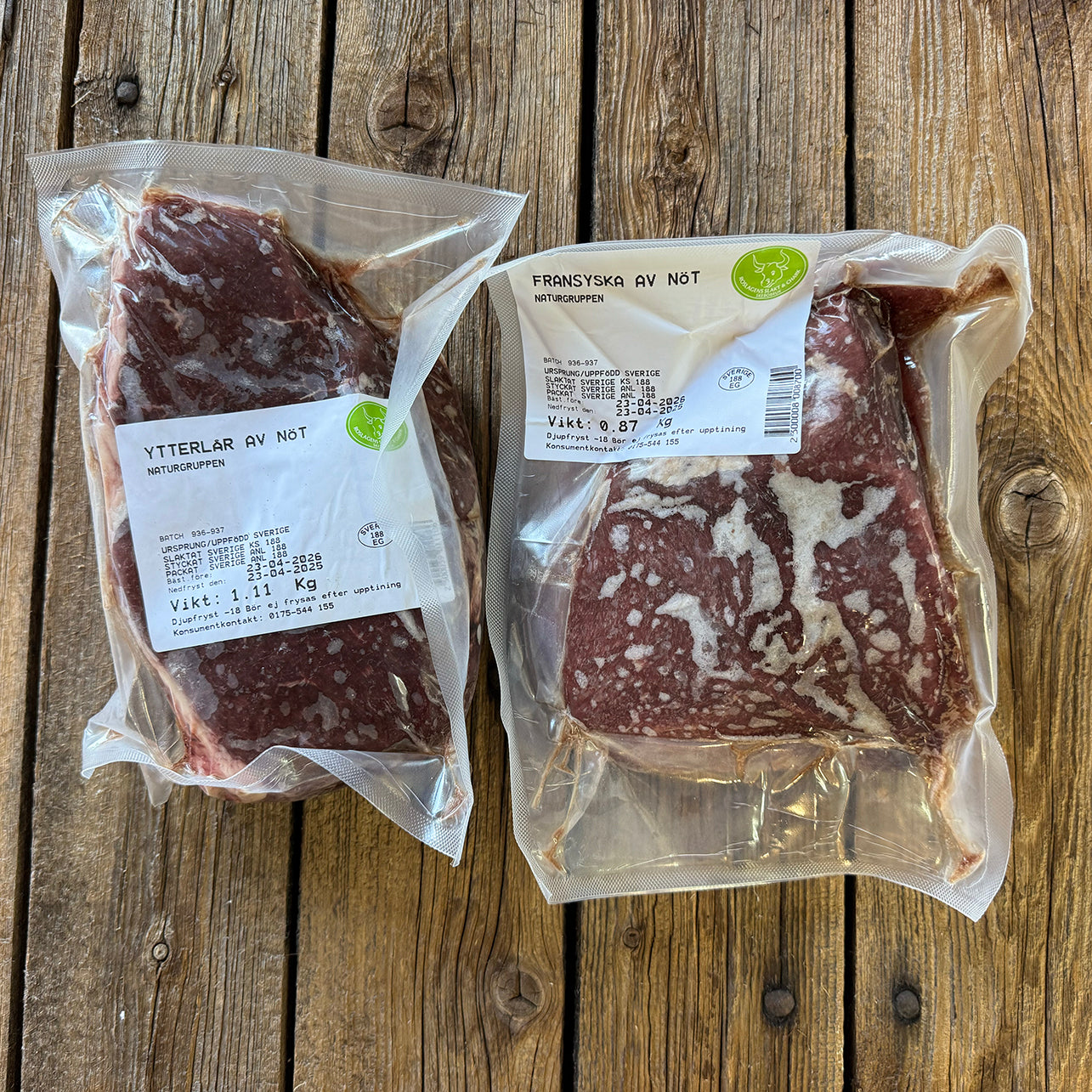 Blandade styckdetaljer av nöt